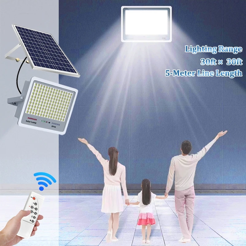 Solar Light Outdoor Lighting Waterproof IP67 Wall lights Lamp 100W LED Solar Spotlight With Solar Panel