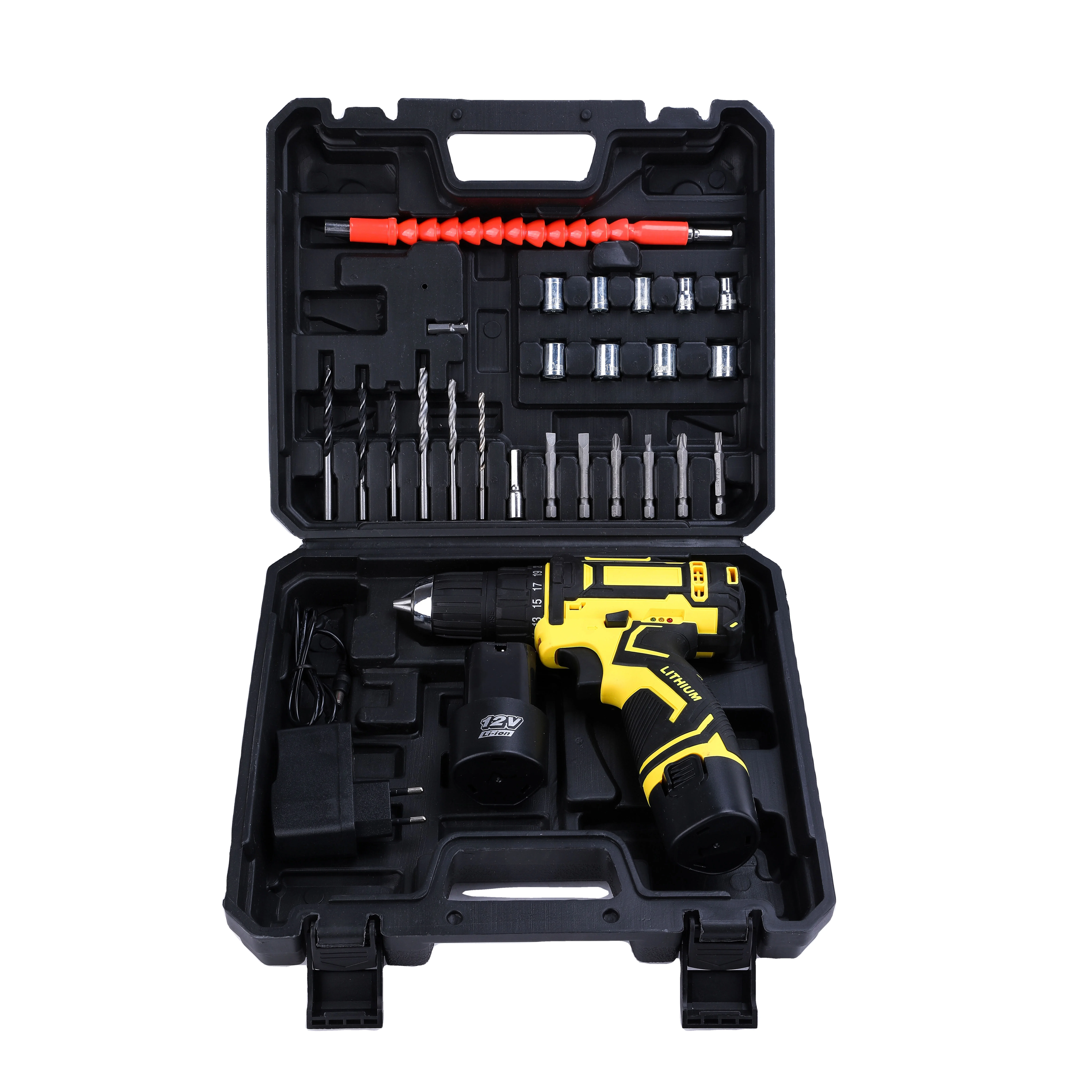 
Handheld Lithium Battery Electric Drill Rechargeable Screwdriver Drilling Mounting Screws Electric Drill Home DIY Power Tools 