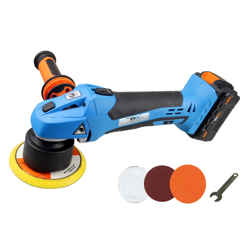 NEWONE 20V Li-ion 5 inch 125mm Orbital Dual Action Polisher Variable speed for DA car Furniture polishing waxing sander machine