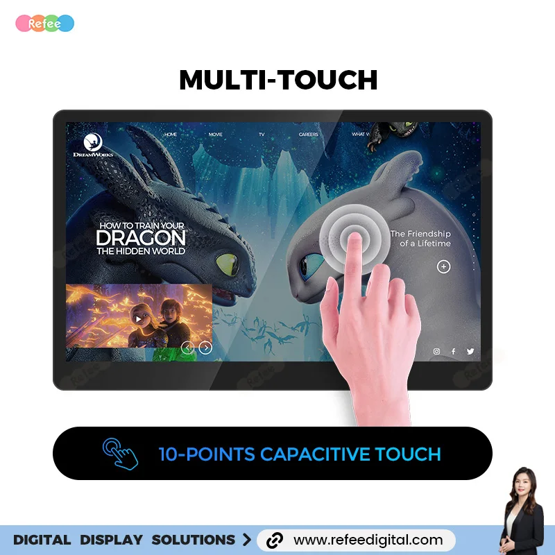 High Quality Android Wall Mounted Touch Screen Kiosk Monitor Screen Digital Signage Screens