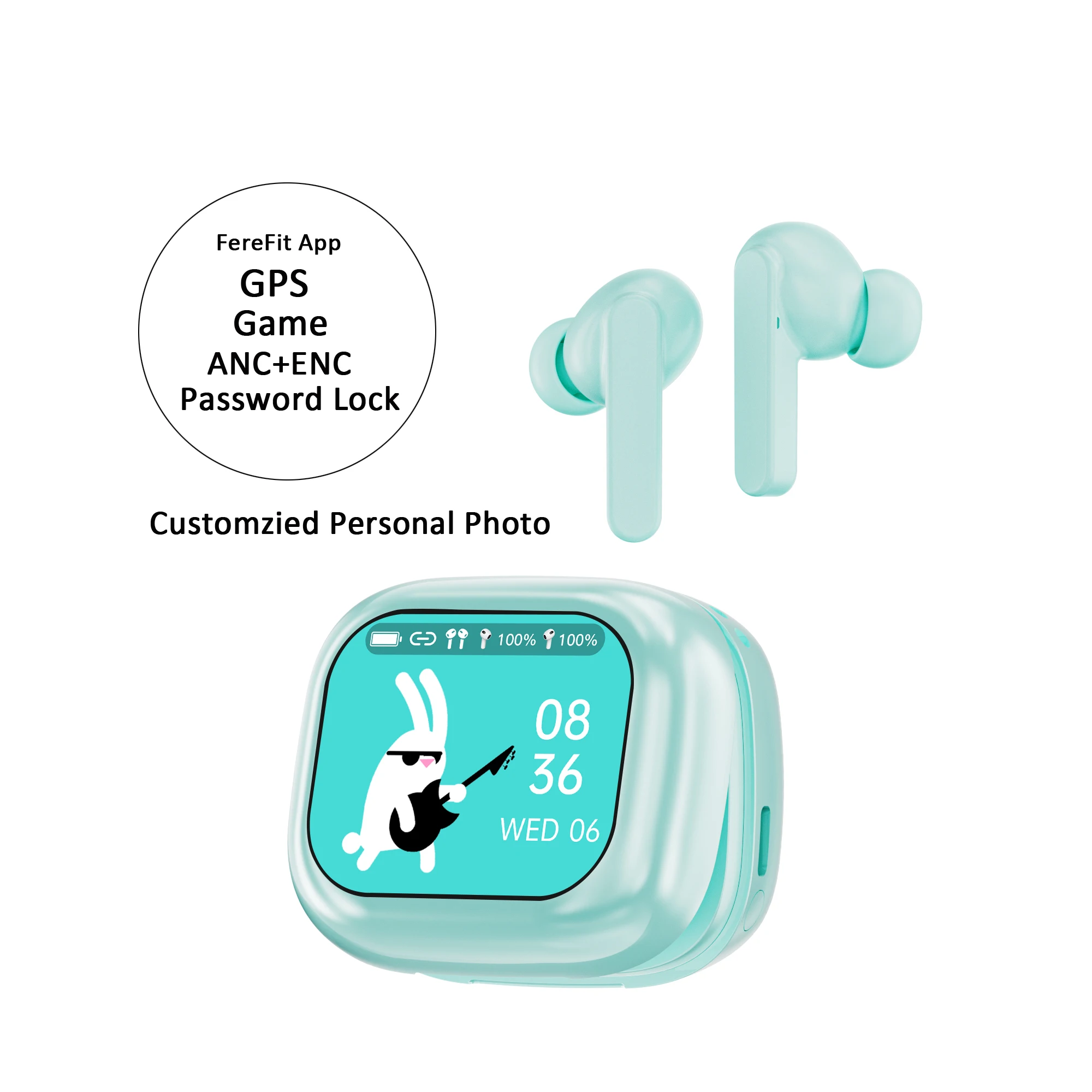 WT-7 A9pro A11 PRO Touch Screen TWS ANC ENC 2024 Earphone BT Call in-ear Headphone Noise cancelling True Wireless Earbuds