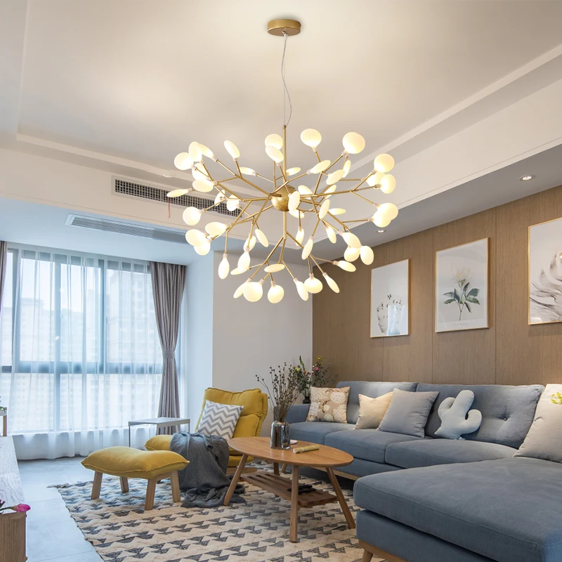 Скандинавская молочно-белая акриловая лампа с абажуром, белая, теплая белая люстра для гостиной, спальни, подвесной светильник