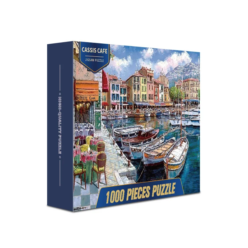 High quality custom puzzle factory price 1000 piece cardboard large jigsaw puzzle for adults