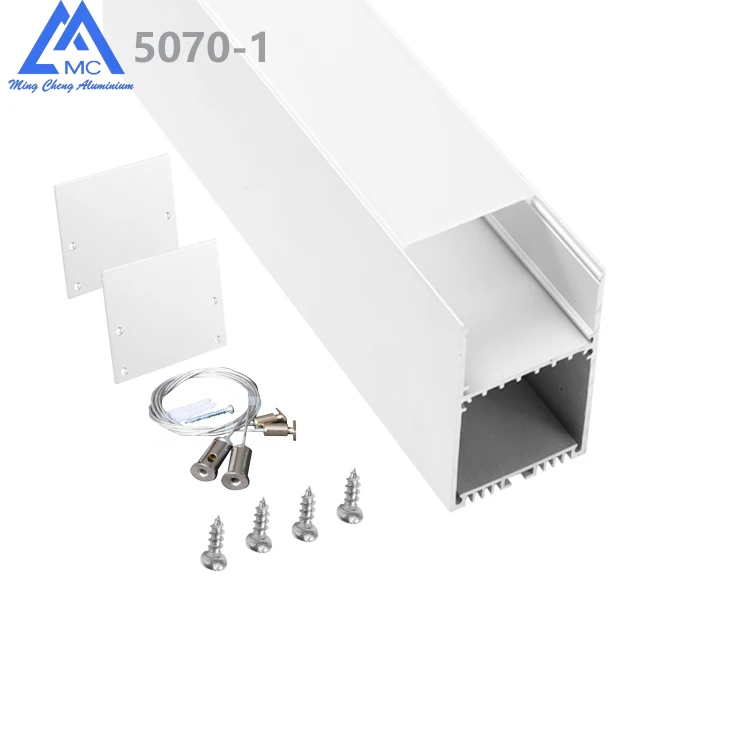 Factory price Office high quality Pendant light aluminium profile strip light extrusion aluminum profile with opal diffuser