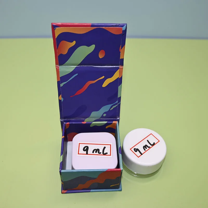 Glass Jars Or Cosmetics Packaging Boxes Concentrated  Container Glass Jar Paper Packaging Box With Cover