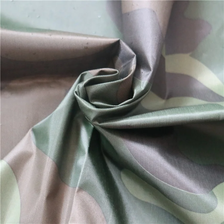 100% Polyester 190T  printed  taffeta pvc raincoat fabric