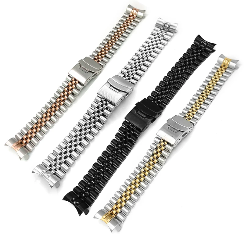Custom Stainless Steel  Band Strap For Seiko SKX007 Five-piece links Watch Bracelet Diving  Brushed Finish With Tool Watch