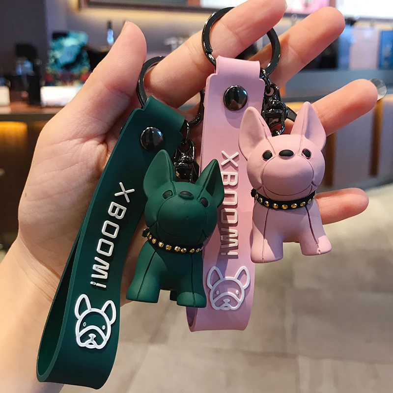 BaiMao custom 3d gifts wholesale Cartoon resin method fight dog Shiba Inu doll key chain for cute pendant