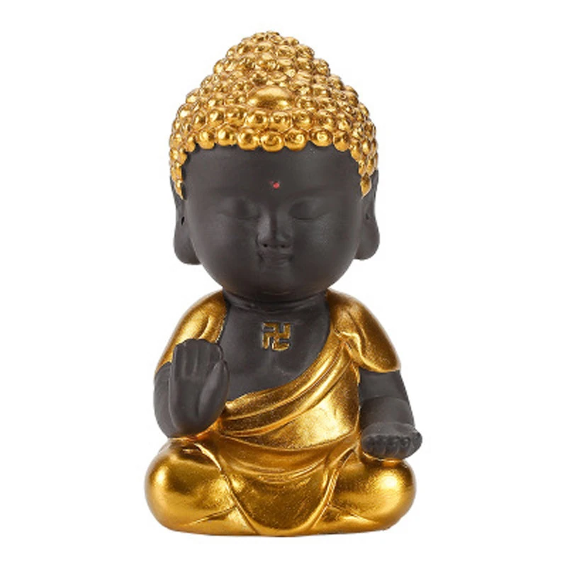 Zen ceramics фиолетовые глиняные золотые и маленькие чайные украшения Tathagata Креативные для дома