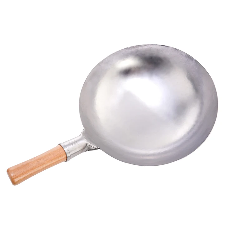 Cheap Non-Coating Carbon Steel Woks Handmade Iron Pot Non Stick Round Bottom Cooking Wok