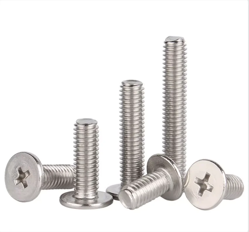 M1 M1.2 M1.4 M1.6 M2 M2.5 M3 M4 M5 M6 M8 304 Stainless Steel  Cross Phillips Ultra Thin Super Low Flat Head Screw Bolt