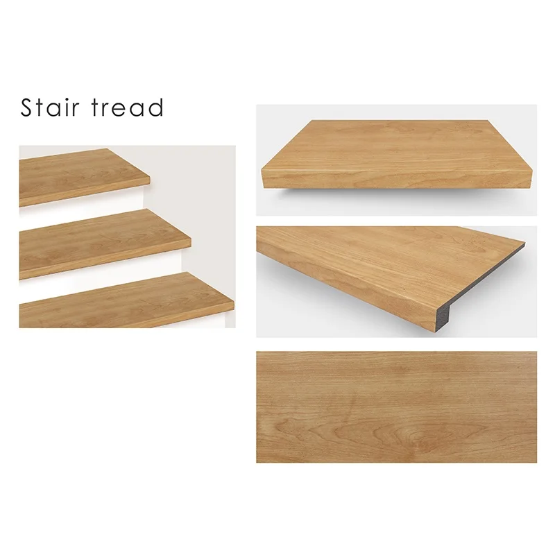 non slip safety step wood stair treads for home use