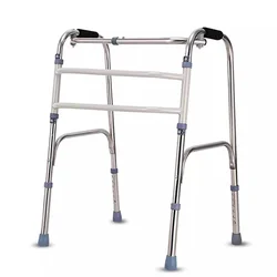 Elderly Foldable Walker Adjustable Height Walking Stick For Disabled Mobility Walking Aids Stainless steel walker