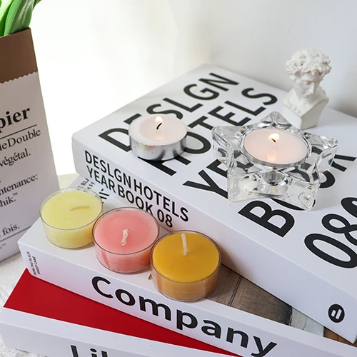 Christmas colored tealight candles paraffin wax decorative tealight candles