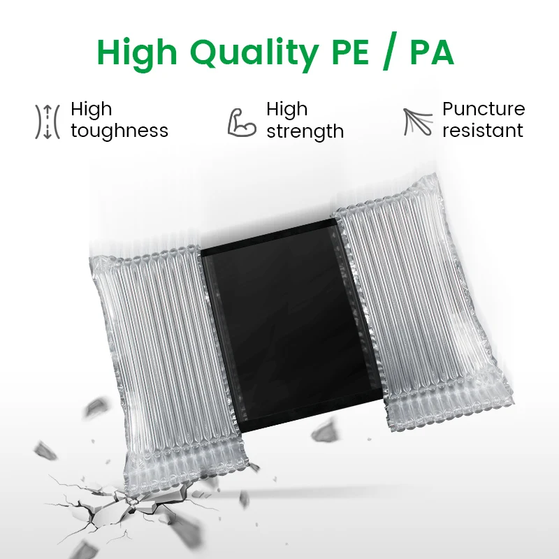 Custom TV Edge Protector Shock Resistant Air Column Bubble Pouch Bag Tube Packaging