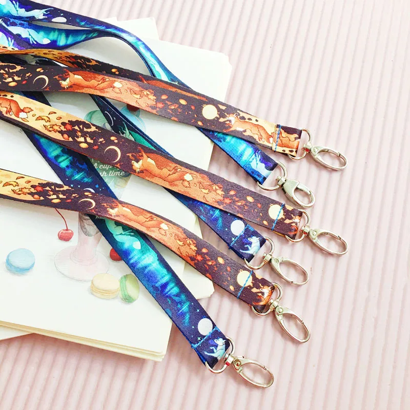 Wholesale cheap Phone Polyester Round Nylon Medal Lanyard With Custom Logo keychain