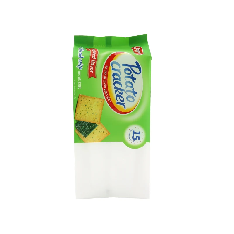 Wholesale Food Grade Plastic Cookie Bags Back To Back Biscuit Packaging Seal Bag Custom Bags  For Crackers