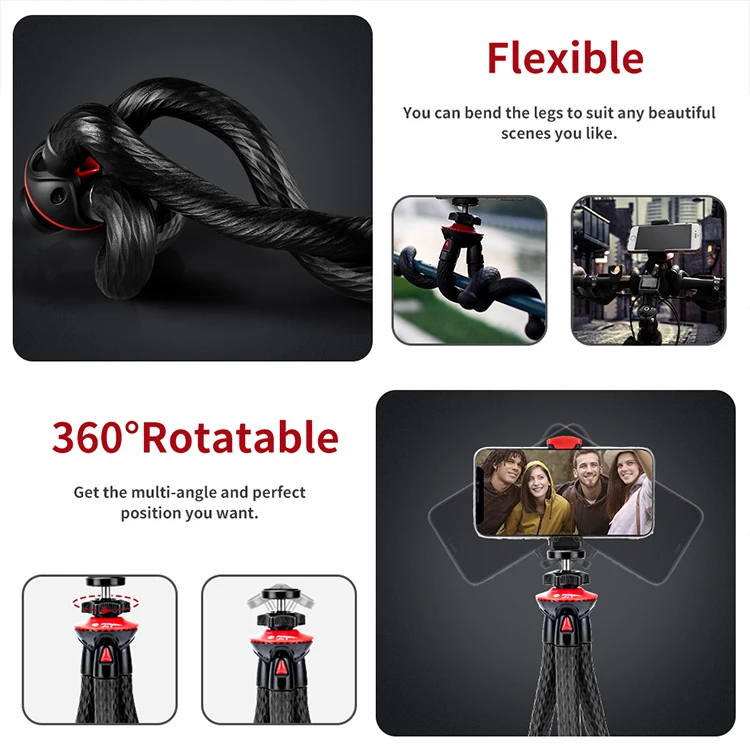 Fotopro Wholesale Waterproof Portable Travel Mini Dslr Camera Flexible Octopus Stand Tripod