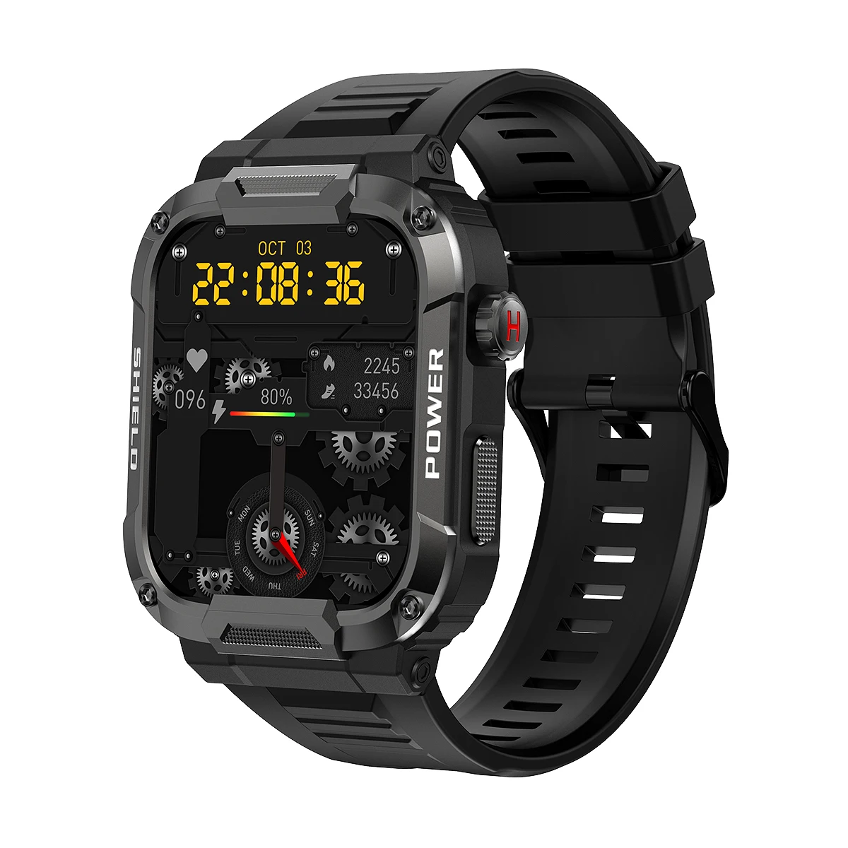 MK66 Smart Watch Waterproof Health Monitoring Mud-proof Outdoor Sports Smartwatch for Men 400mAh Large Battery