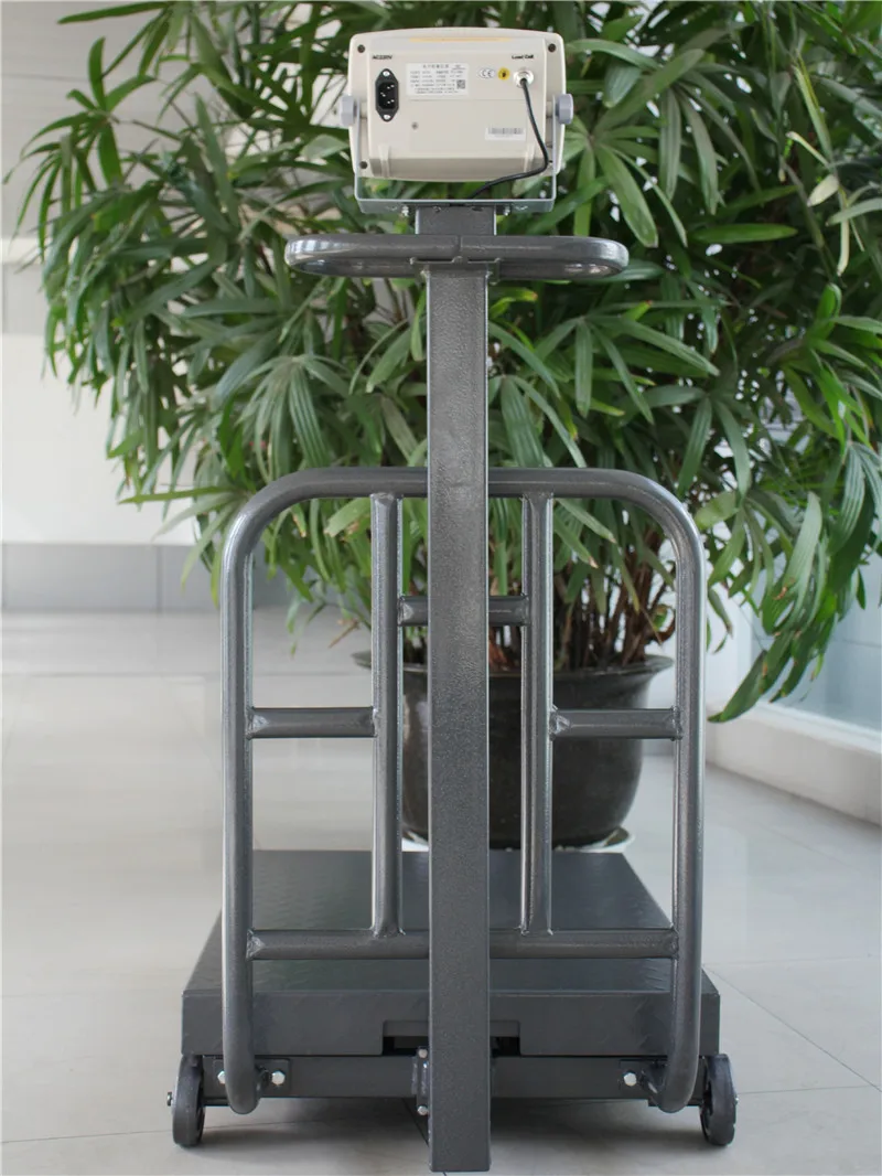 60*80cm 4 wheels fence 500kg heavy duty electronic platform weigh scale price