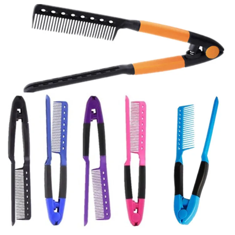 Popular Ins Tiktok Hot Traveling Necessity Resin Made Size Proper Not Easy to Break Comb Teeth V-shaped Comb