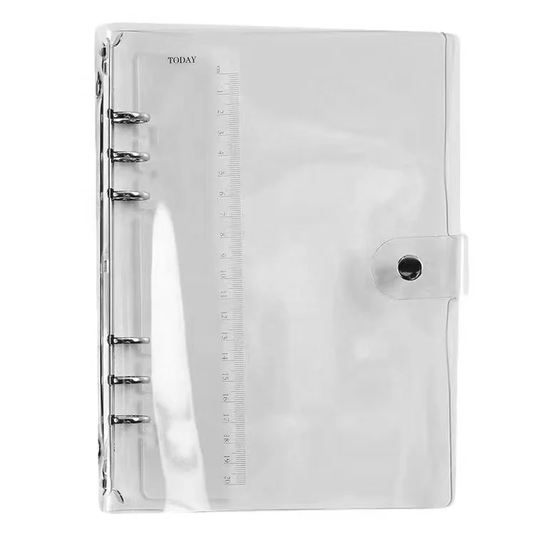 Transparent Cover Spiral Notebook Binder Loose Leaf b5 Notebook with kids School Supplies For Paper Notebook Planner