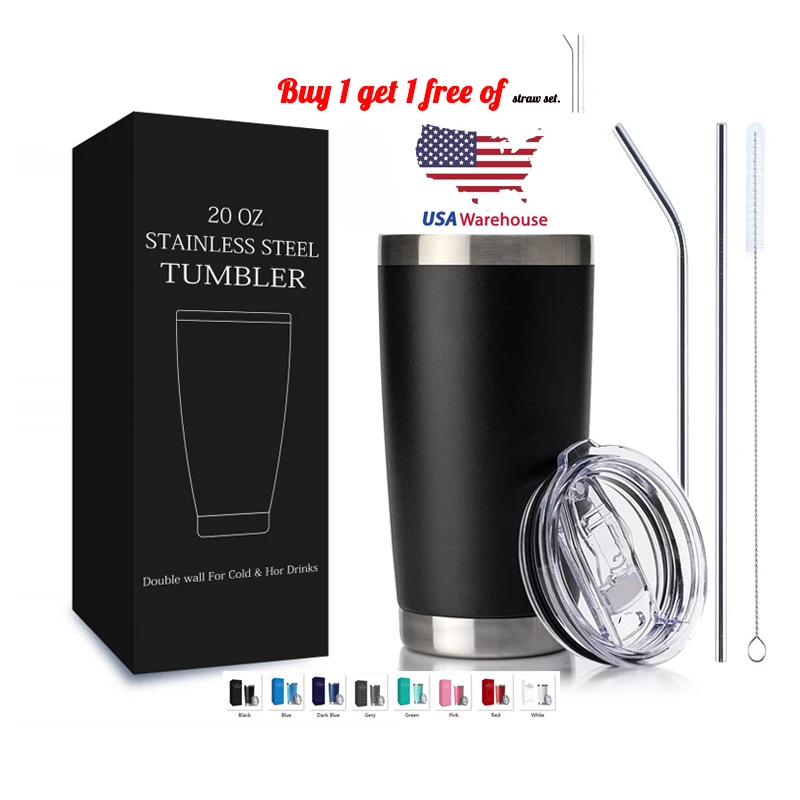 USA Warehouse Custom 20oz double wall water proof Lid insulated stainless steel Travel tumbler cup coffee wine beer mug