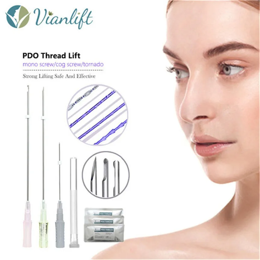 long lasting mono/screw/tornado/cog/ pdo lifting screw thread to facial rejuvenation