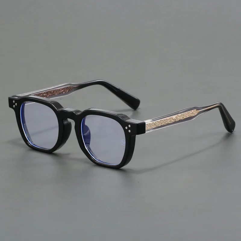 Japanese Style Luxury Thick Frame Blue Light Blocking Optical Glasses Women Vintage Round Eyewear Eyeglasses Frames For Men
