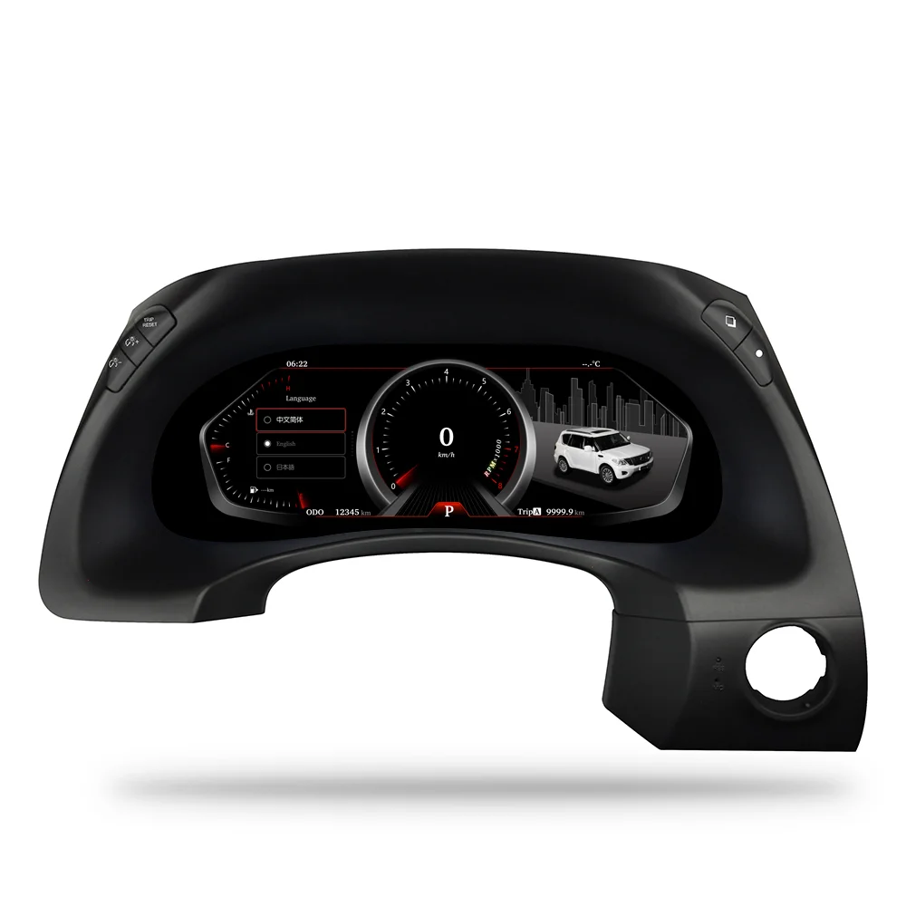 12.3 Inch IPS Screen Lcd Display For Nissan Patrol Y62 Instrument Cluster Car Dash Board