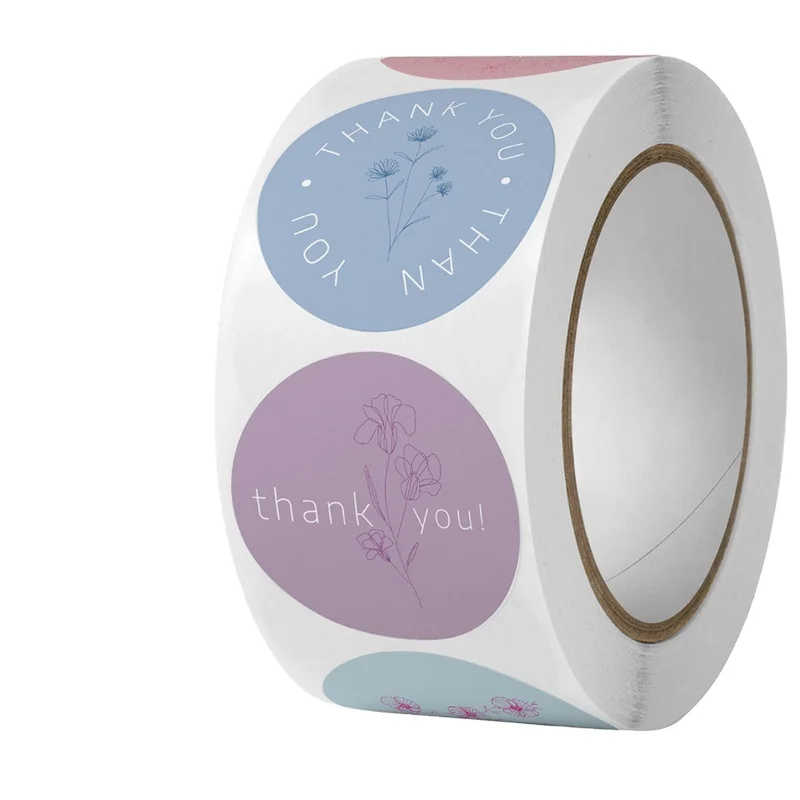Thank You Stickers Seal Labels Gift Packaging Stickers Birthday Party Offer Stationery Sticker