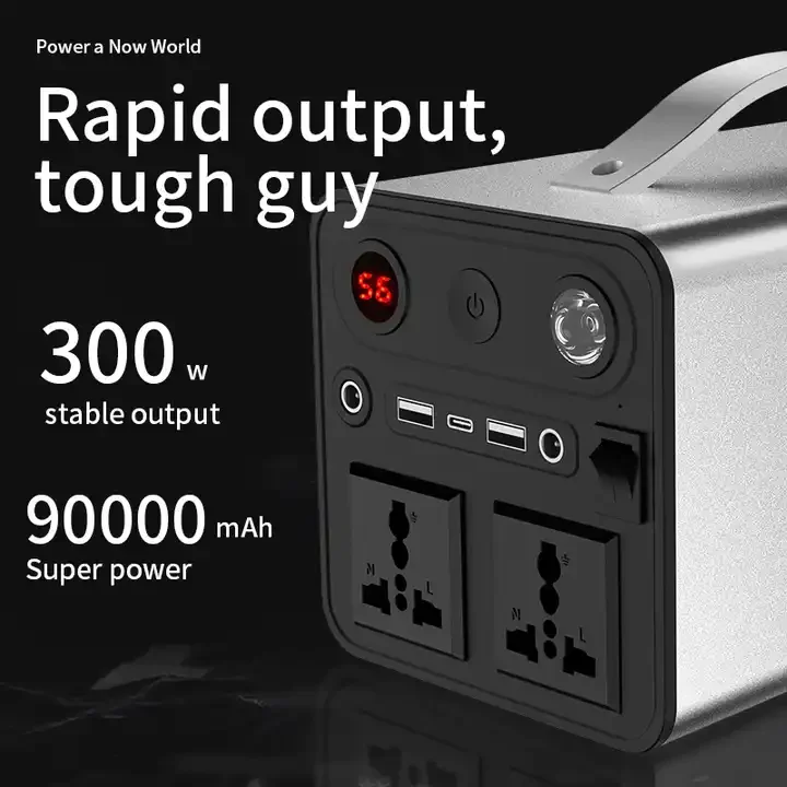 Outdoor Energy Storage Power Supply 300W 90000mAh Power Station Portable Power Bank for Camping