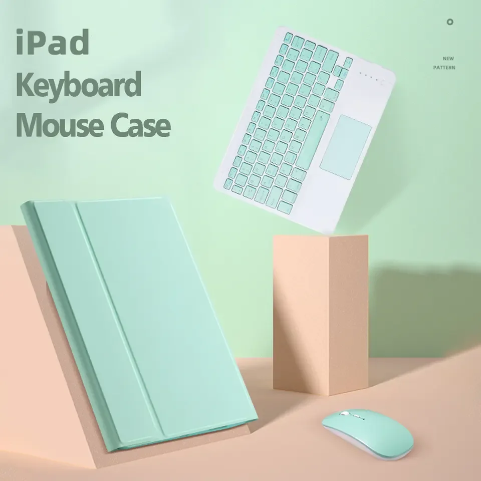 Trackpad Wireless Tablet Keyboard Case Cover With Pencil Holder For iPad 7th Gen 10.2  ipad air 5th generation  pro11 iPad 10th