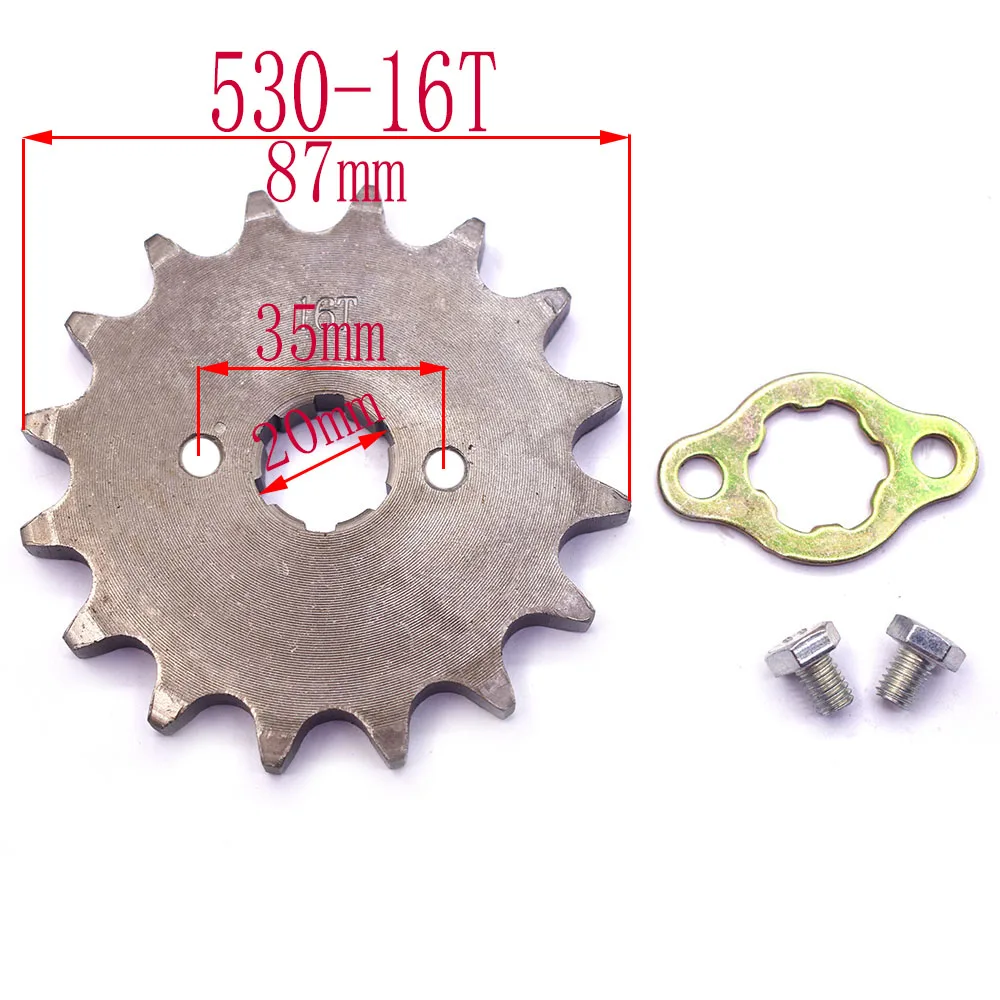 Front Engine Sprocket Star #530 10T-20T 12 13 Teeth 20mm For 530 Chain With Locker Motorcycle Dirt Bike PitBike ATV Quad Parts