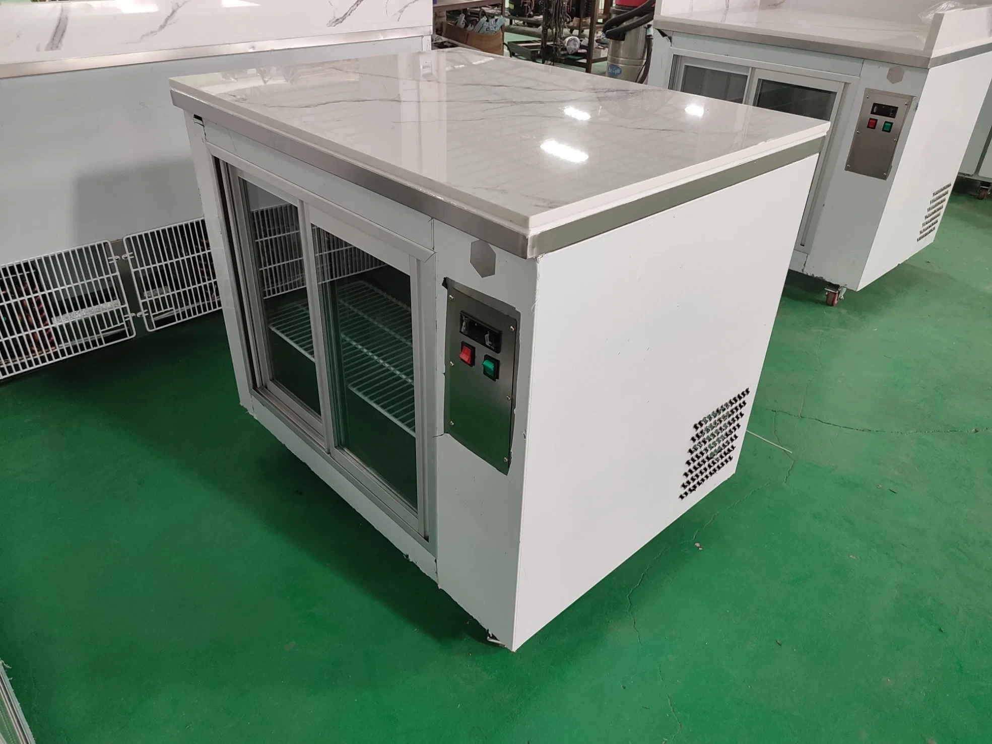 Commercial Marble Top Work Table Refrigerator for Making Fancy Restaurant Kitchen Project