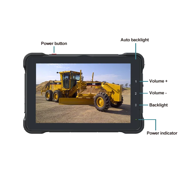 10 Inch IP67 GPS Navigation 1000 Nits Rugged Linux Agriculture Display with RS232 RJ45 GPIO for Advanced Farming System