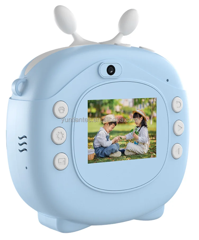 2024 New Design Instant Print Camera Thermal Paper Kids Action No Ink Printing Digital Camera for Children Portable Printer Cam