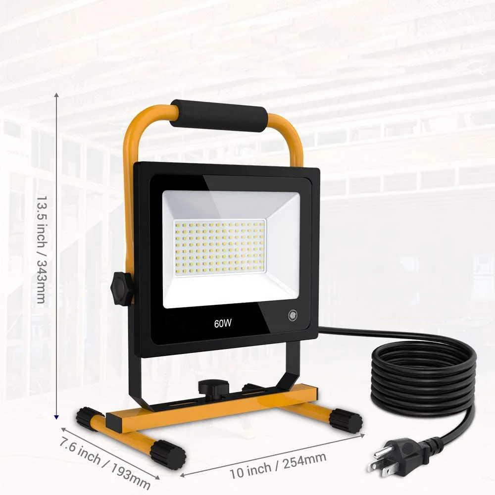 Outdoor portable 60W touch switch waterproof adjustable high power LED work light