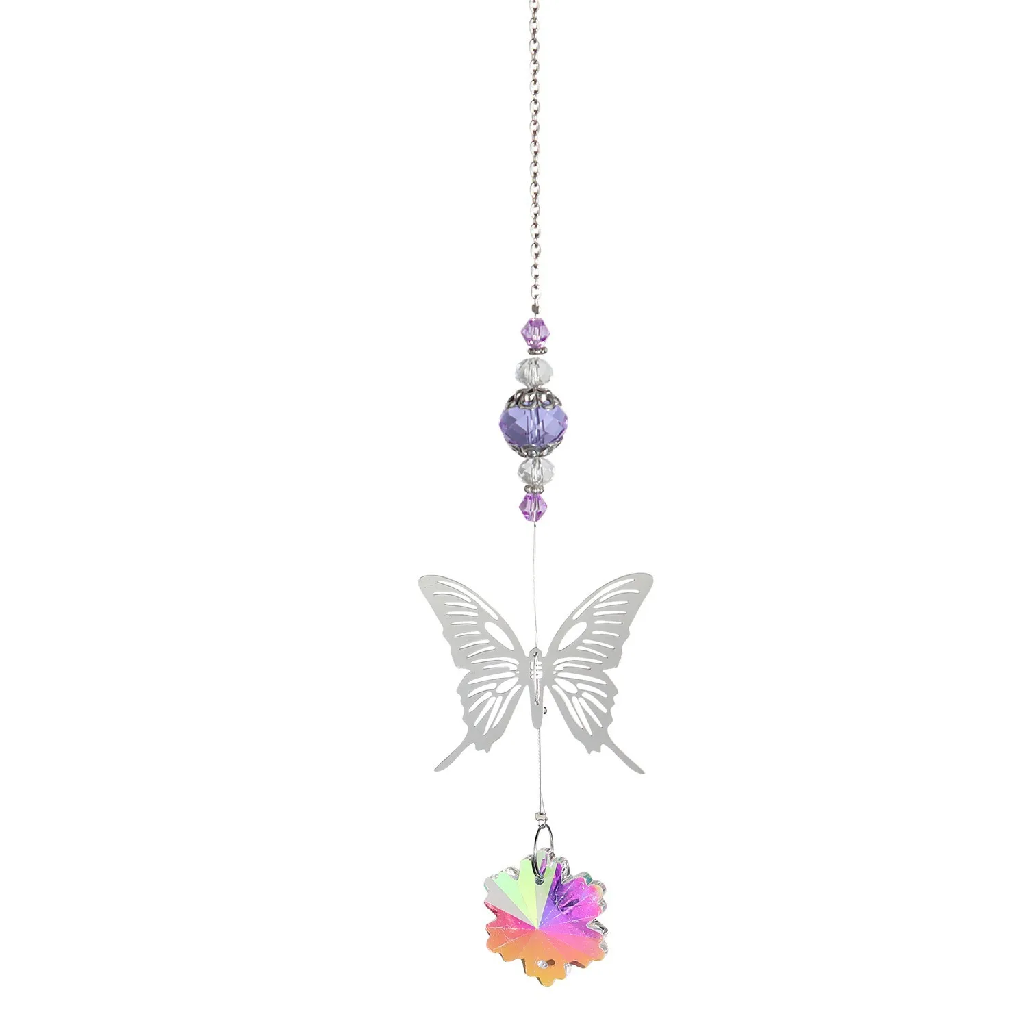 Customization Crystal Glass Butterfly Pendant Ornament Windows Prism Ball Hanging Crystal Sun Catchers String