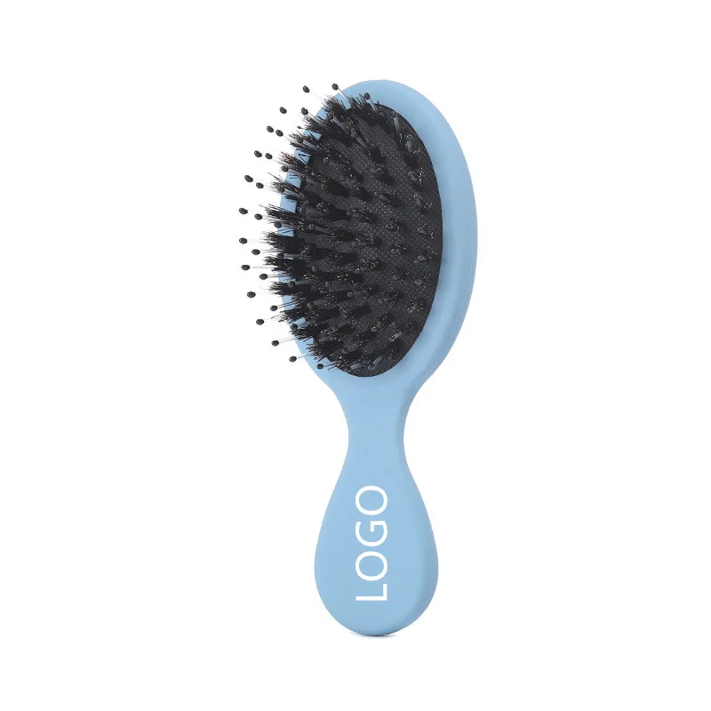 Custom LOGO Private Label small size paddle hair brush detangling magic hair brush with boar bristles For Children And Girl