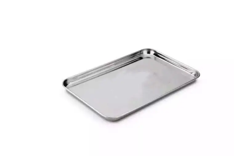 steel plates mirror tray serving tray