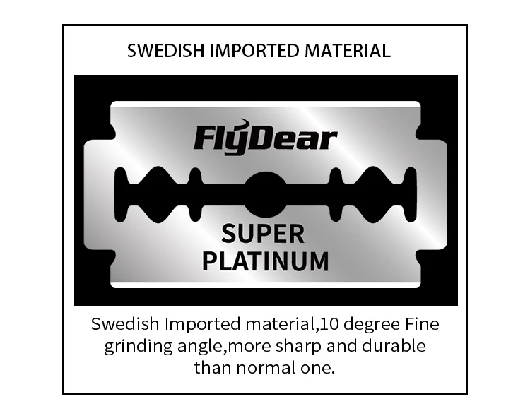 Китай лучший производитель использование платинового покрытия парикмахерское пластиковое безопасное двухстороннее бритвенное лезвие для мужчин
