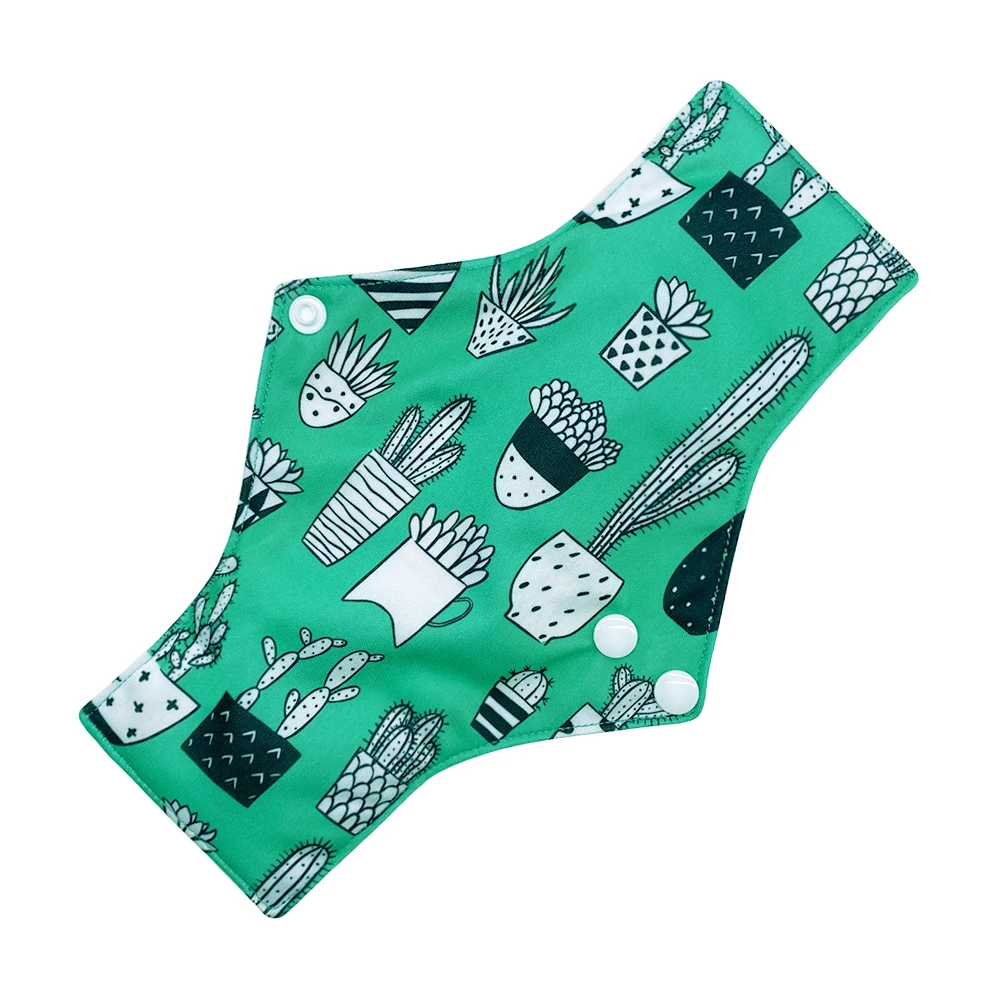 Goodbum 25CM*18CM Women OEM High Absorbent Reusable Bamboo Fiber Menstrual Cloth Pads Cloth Sanitary Napkin