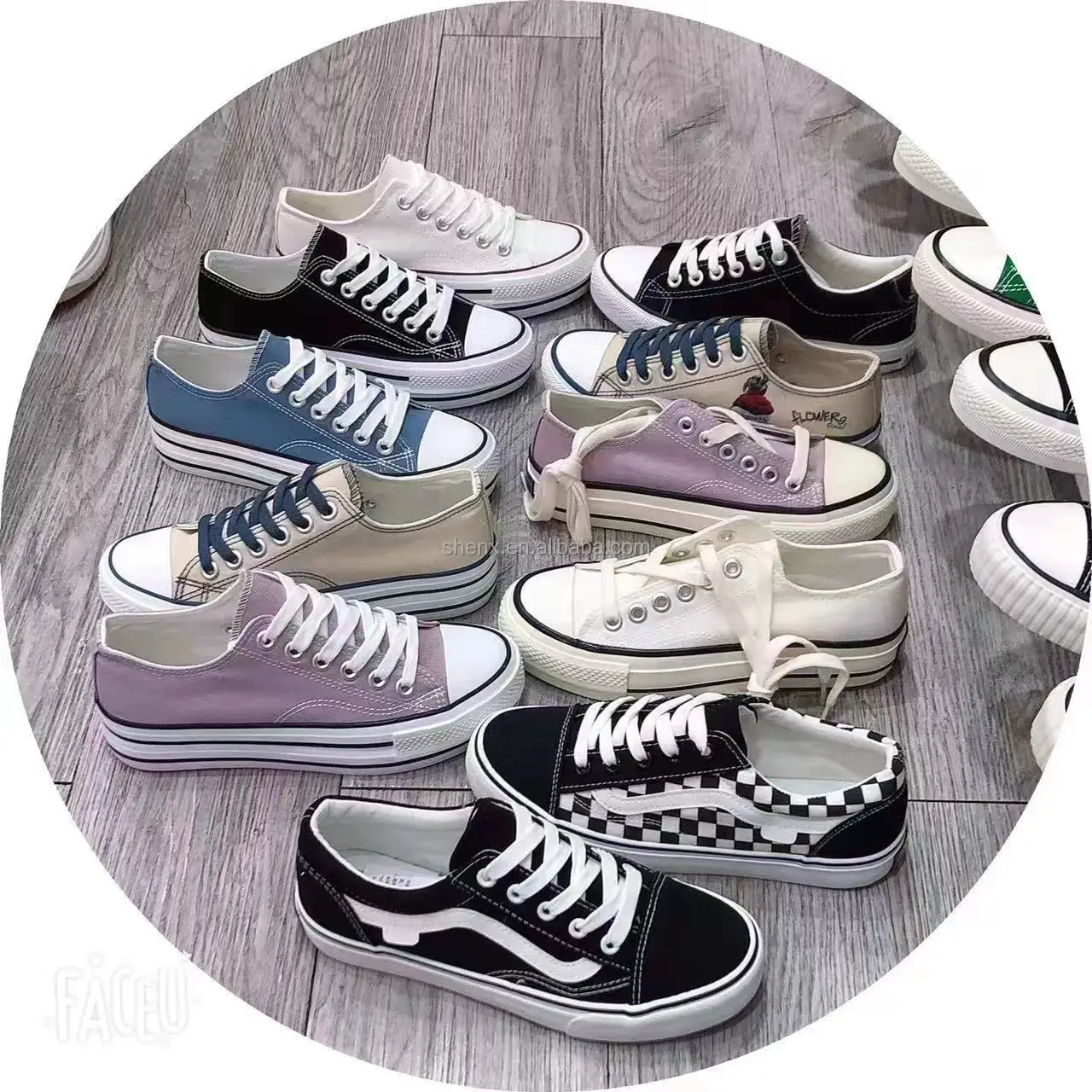 Good Quality High Top Canvas Trendy Shoes Women Casual Sneaker Shoes Lace Up Custom Logo Sneakers Canvas Shoes