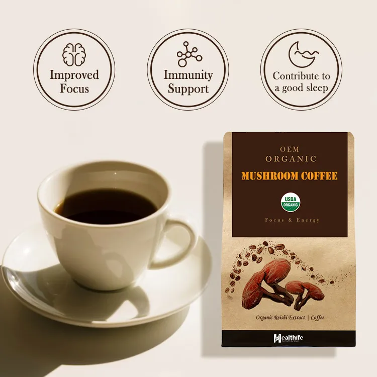 FocusHerb OEM Instant Reishi Mushroom/Lingzhi/Ganoderma Coffee