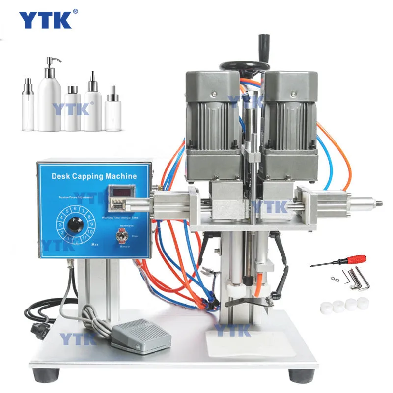 YASON Desktop Trigger Cap Capper Twist Sealing Plastic Glass Dropper Spout Pouch Bottle Capping Machine