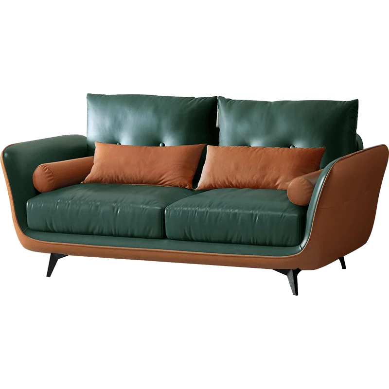 Smooth Contact Scratch And Wear Resisting Modern Pure Leather Sofa Set  Furniture