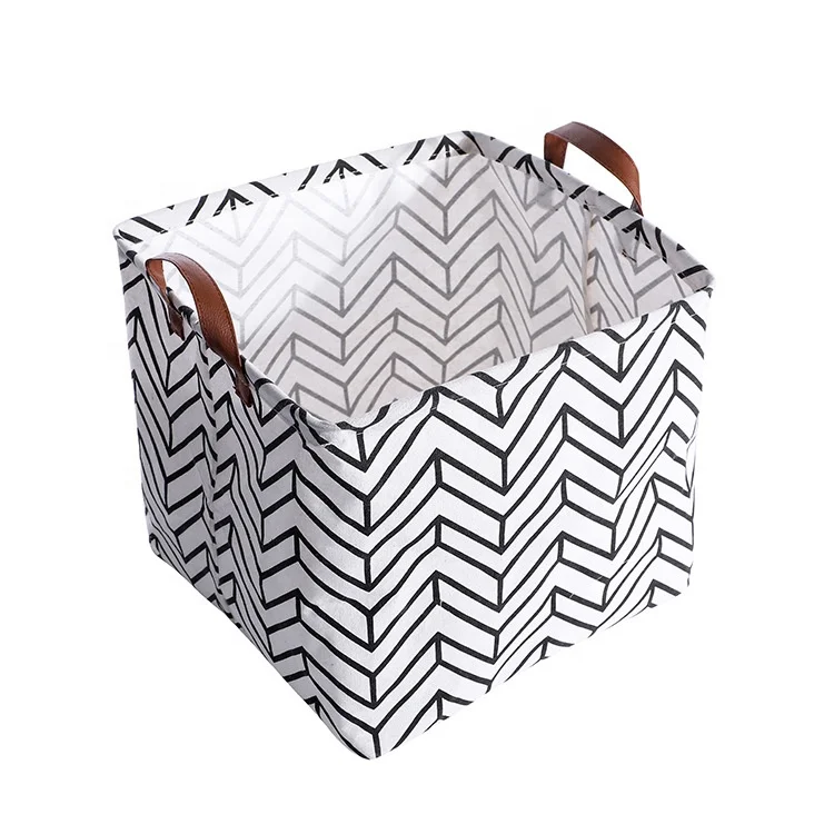 
ins series waterproof dirty clothes hamper cotton and linen foldable storage basket 