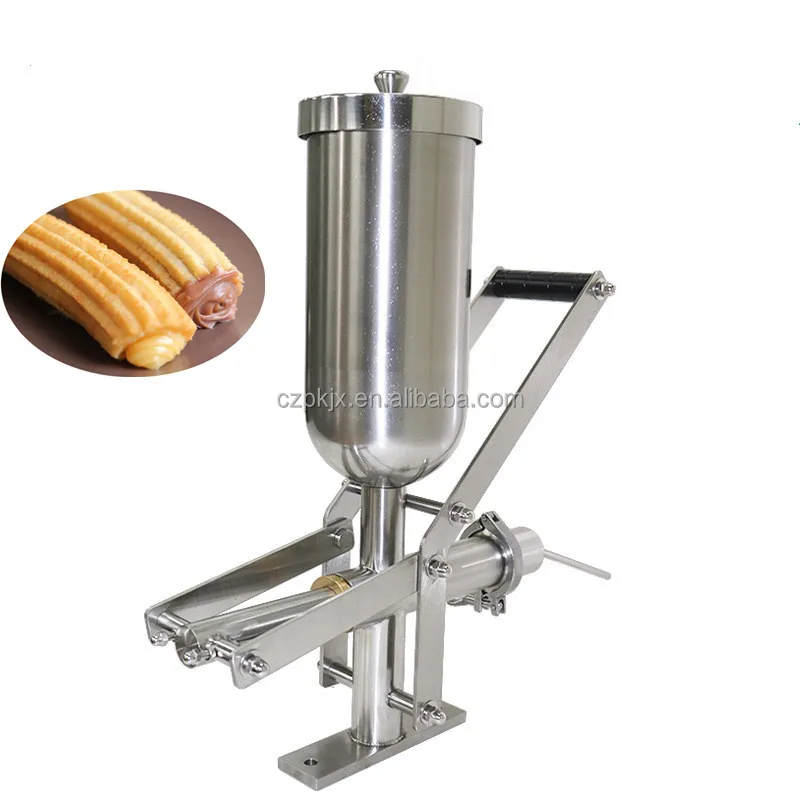 Cream Jam Filling Churro Filler Maker Manufacturer Wholesale 5L Manual Spanish Churros Making Machine Price