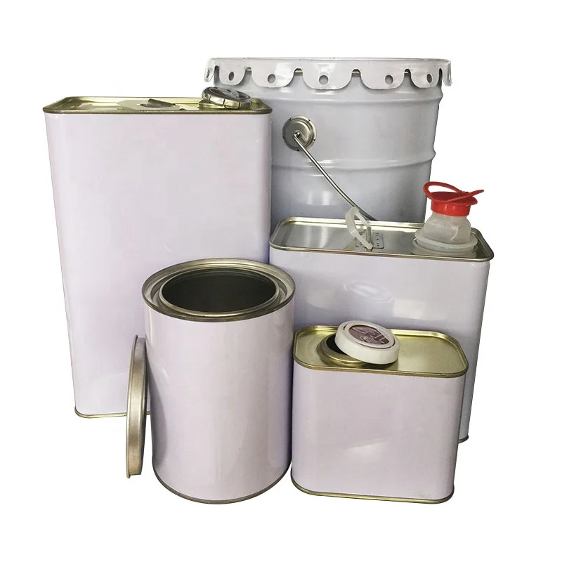 
200ml/250ml round metal tin can with screw top bottles glue tinplate can with plastic cap with brush 